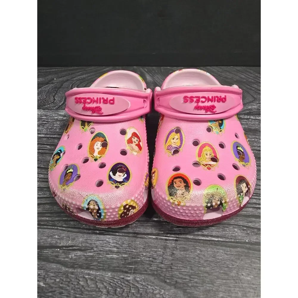 Crocs Classic Disney Princess Clogs Pink Toddler Girls Shoes Size C7 GUC